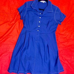 Tuesday Bassen Tuesday of California Diner Dress Ultramarine Size Small